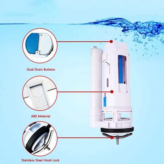 29Cm Toilet Spoel Kleppen Vervanging Valve Kit Montage Voor Een Stuk Dual Flush
