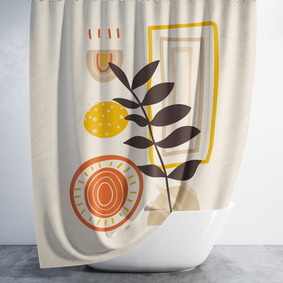 Casabueno - Waterdicht & Sneldrogend Douchegordijn – 180x200 cm – Anti-Schimmel, Wasbaar & Duurzaam – Ruscus – Badkamer Shower Curtain