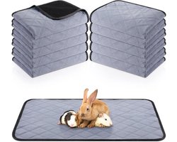 Herbruikbare Wasbare Cavia Plaskussen - 10 Stuks - Absorberend - Antislip - Fleece Beddengoed - Cavia Accessoires - Bulk - Kooi Voeringen - Matten - 30 x 61 cm