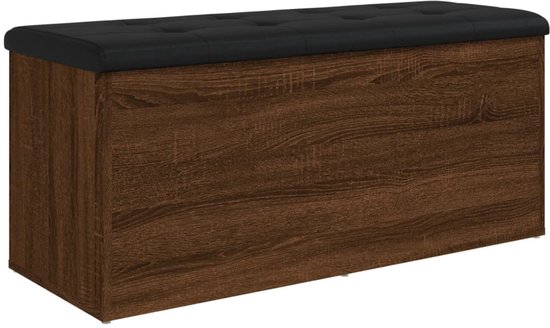 vidaXL Opbergbankje 102x42x45 cm bewerkt hout oud houtkleurig