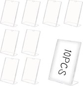 Supports de table en Acryl Inovra ® pour présentations et Publicité, Set de 10 pièces, transparents et