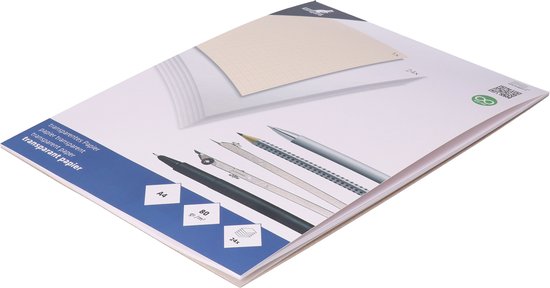 Papier calque A4/papier à dessin transparent - 25 feuilles - 80 grammes