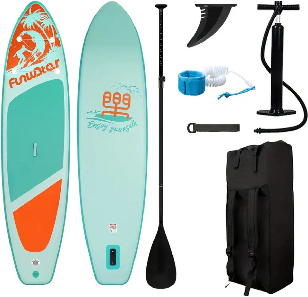 Bovista Sup Board - Opblaasbaar - Supboard - Sup Boards - Paddle - Kayak - Lichtgroen - 350cm