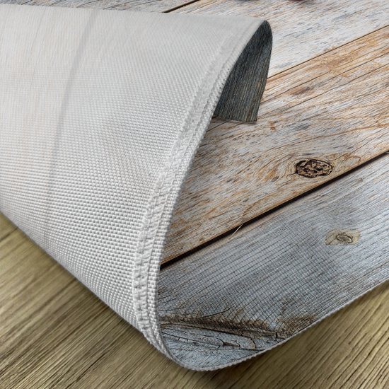 Set de 4 sets de table pour table à manger, tissu lavable avec dos antidérapant, motif photo rustique de glands