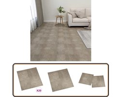 vidaXL Vloerplanken - Zelfklevend - PVC - Grijs - 1,86 m² Pvc Vloeren - Pvc Vloerplanken - Grijze Vloeren - Laminaat Look - Klikloos Leggen