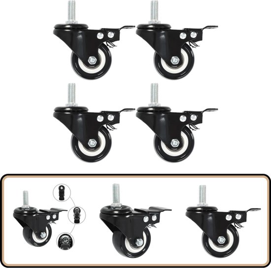 Hot Selling 3 Inch Industriële Anti Statische Zwarte Rubber Medium Geleidende Wi