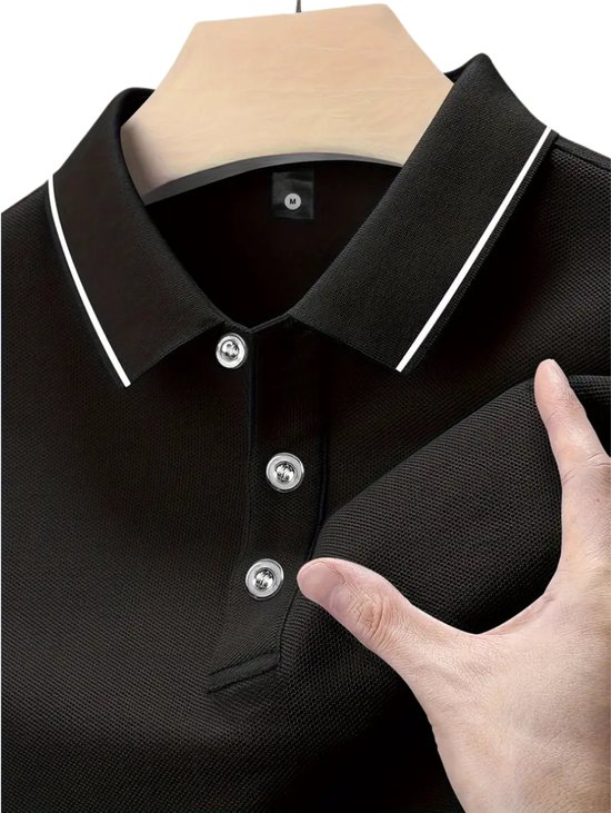 Livano Golf Shirt Heren - T-shirt - Golfkleding - Golfen - Golf Accessoires - Polo Shirt - Zwart - Maat M van Livano — afbeelding 2