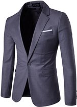 ALLTHEMEN Heren Slim Fit Kostuumjasje - Jasje met Een Knoop Voor Zakelijk Gebruik - XS