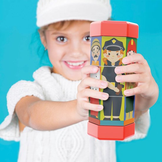 Quercetti Tubo Mix & Match Puzzle Rotatif Enfants et Métiers