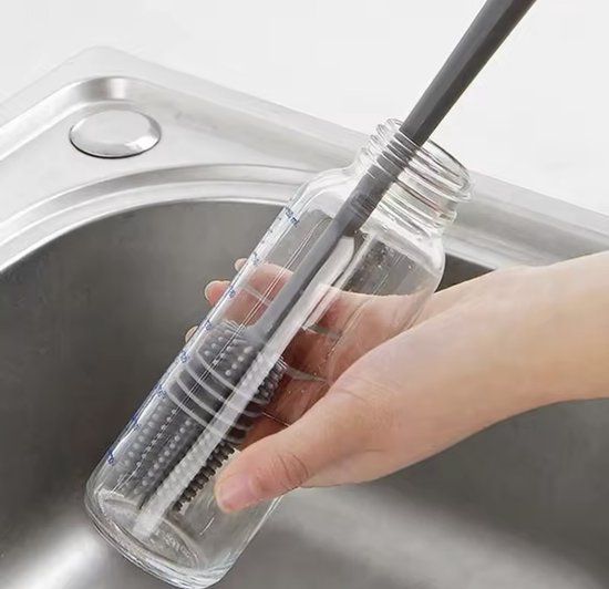 Siliconen Flesborstel - Vaas & Glasreiniger - Reinigingsgereedschap - Flexibele Glasborstel - C2.1 — afbeelding 2