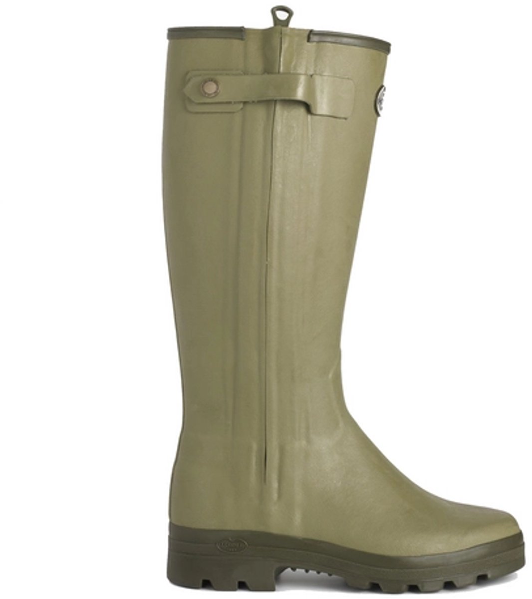 Le Chameau Regenlaars Chasseur Cuir Vert Men- )