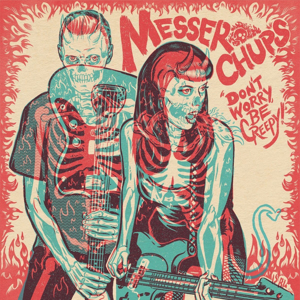 Messer Chups - Don't Worry Be Creepy (7" Single) (Coloured Vinyl)