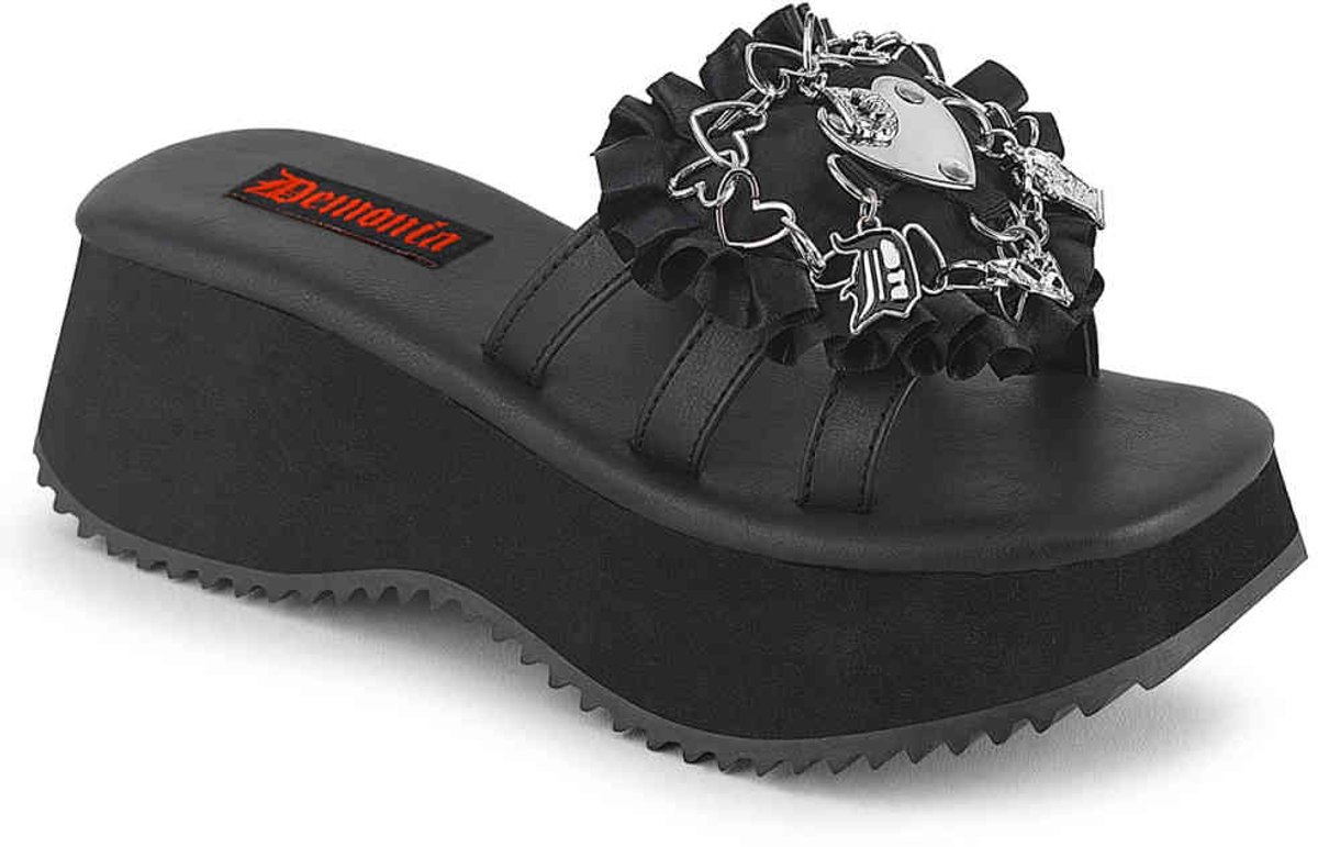 DemoniaCult FLIP-16 Slippers 40 Shoes Zwart