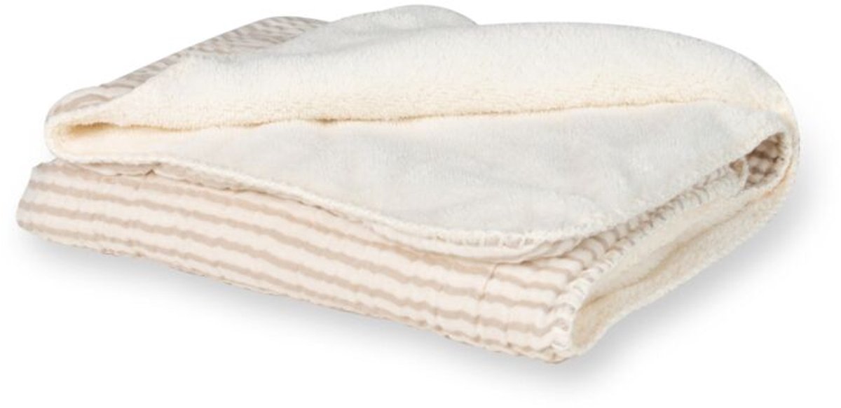 Quax Teddy Newborn Deken | Natural Stripes