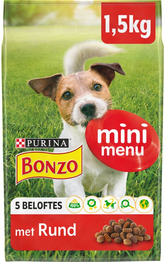 Bonzo Droogvoer Mini Menu Rund - 3 x 1,5 kg - Voordeelverpakking