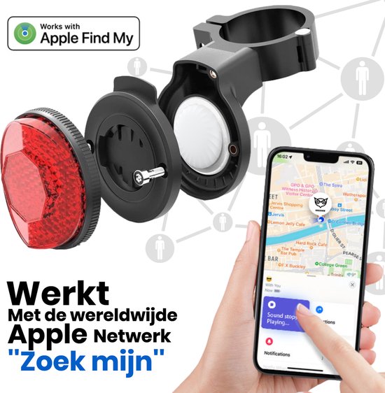 Good2know Gps Tracker Fiets met FindMy tracker – Inclusief Tag – Fiets tracker – Fiets Gps – Geschikt voor Apple – Verborgen als fietsreflector