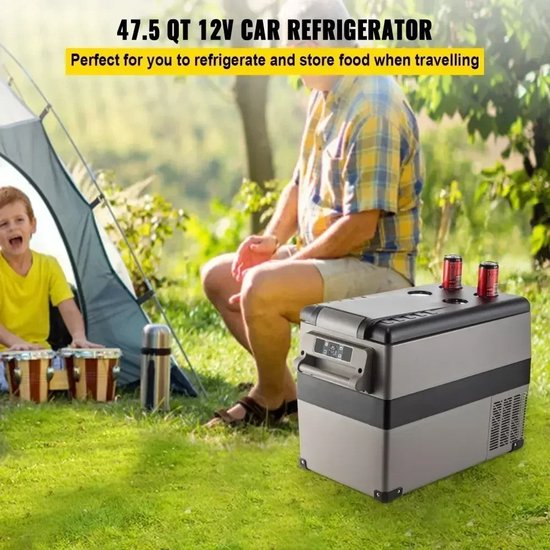 Carlovo Mini Koelkast - Mini Auto Koelkast - Koelbox - Drankkoeler - Draagbare Compressor Koeler - Koelbox Voor Kamperen - 20L - 12/24V DC - 110-240V - Grijs van Tristar — afbeelding 3