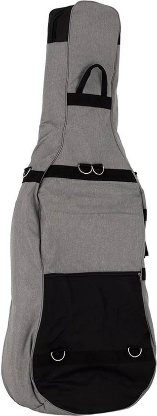 Housse pour violoncelle Boston CT-134-GR 3/4, gris clair, 19 mm. rembourré, 2 bretelles, diverses poches