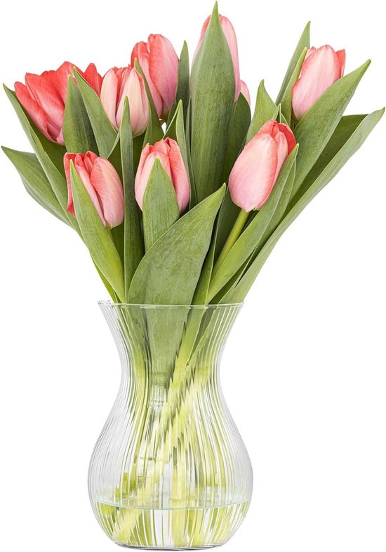 DK Design vaas Amsterdam - tulpenvaas middel - zwart - D18 x H17 cm