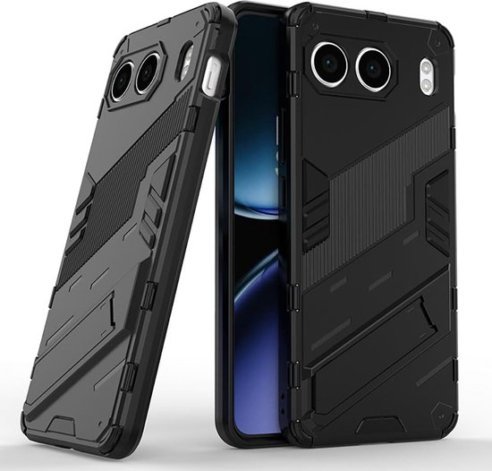 Exobox Convient pour OnePlus Nord 4 - Siliconen Ultra-mince Antichoc - Coque Arrière Hybride - Zwart