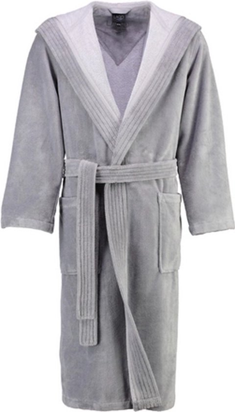Cawö Cawo Heren Home Badjas met Capuchon Uni 829 L blau