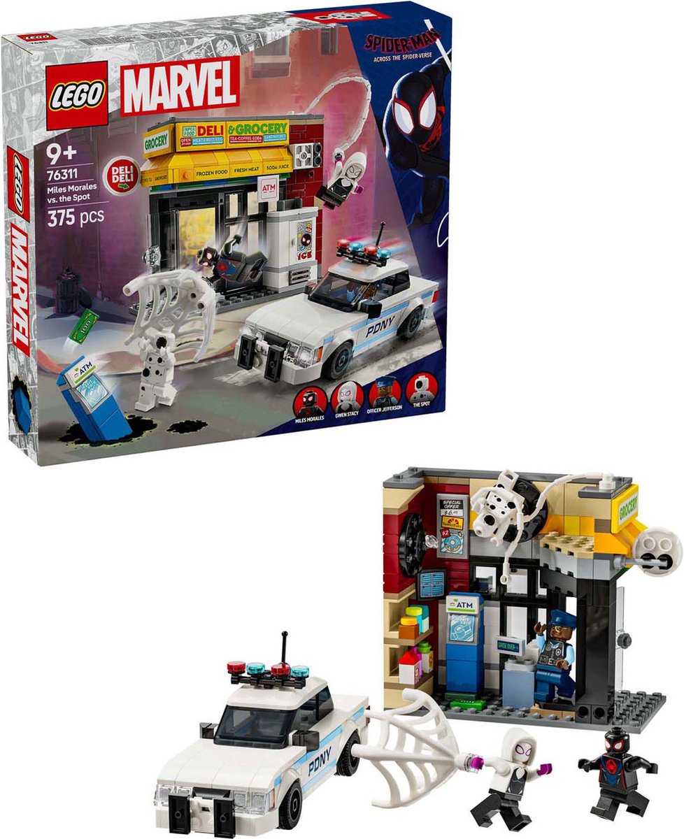 LEGO Marvel SpiderVerse Miles Morales vs de Spot  76311