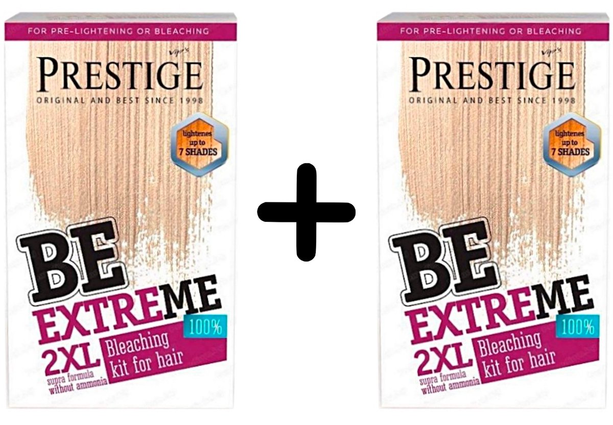 Prestige Bleach Kit Haarverf Blond Blondeerpoeder – Voordeelverpakking 2 stuks – Blonderen zonder Ammoniak – 2 x 100ml