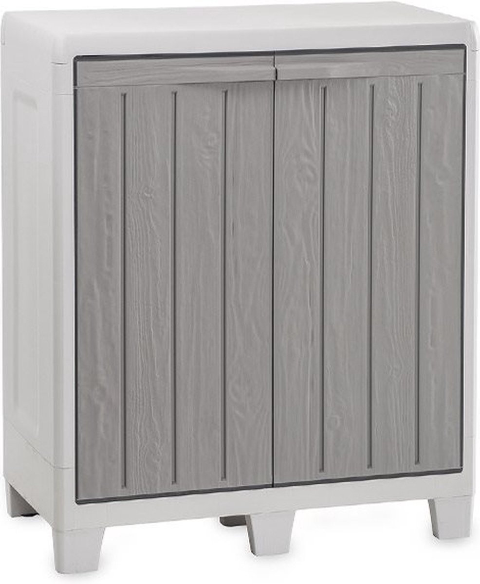 Toomax Florida XL opbergkast laag - lichtgrijs/donkergrijs