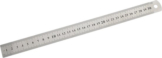 DW4Trading Acier inoxydable Règles 15 cm, 20 cm et 30 cm - Bâton de coupe en pouces et mm - 3 pièces