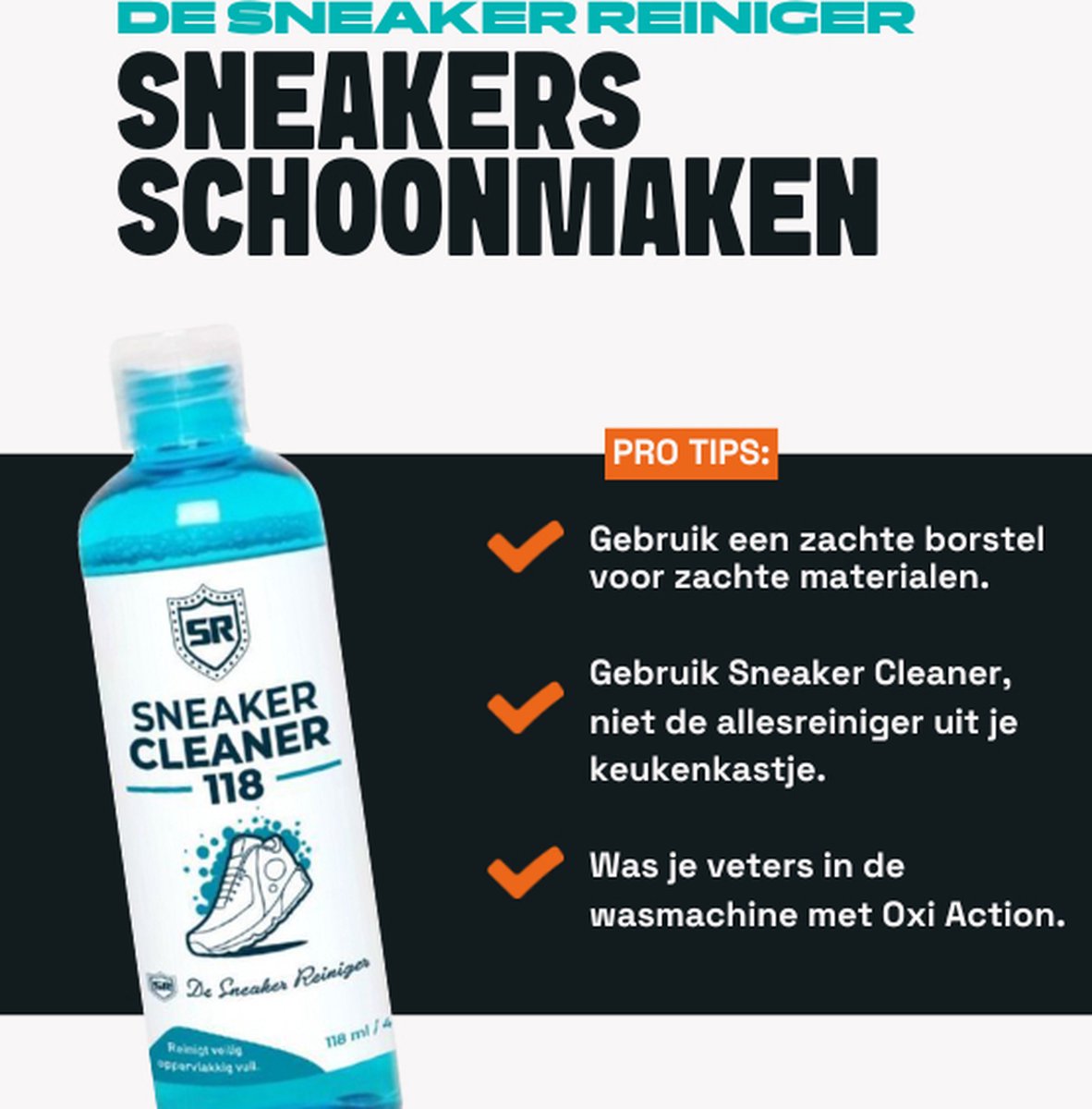 De Sneaker Reiniger Sneaker Cleaner Set – Premium 4-in-1