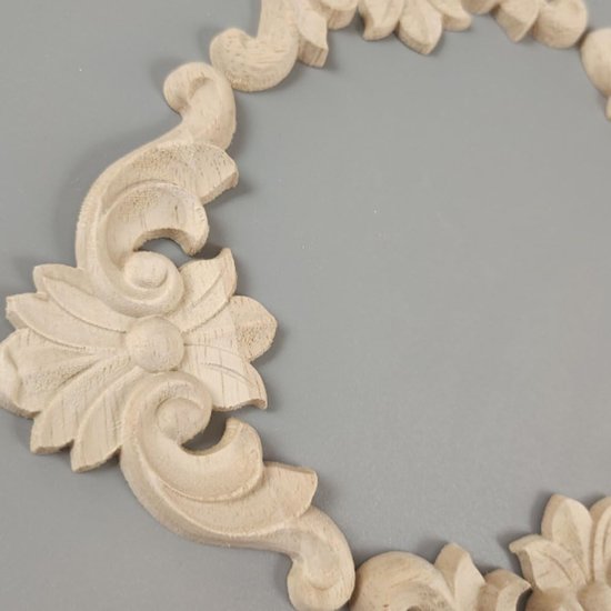 Dtoterul Houten ornamenten 6 Stuks Ornamenten Houten Hoek Onlay Applique Meubels Gesneden Meubels Appliques Decoratieve Lange Gesneden Onlay Hoek