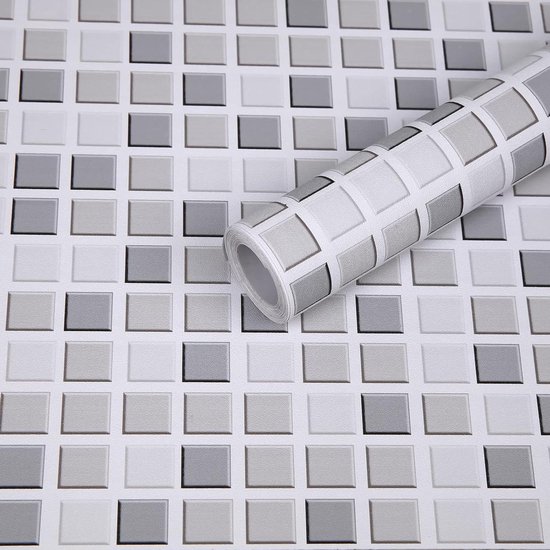 Mozaïek Wandtegelstickers - Decoratieve Tegelstickers - 24 Stuks Grijs Geschikt Voor Badkamer En Keuken