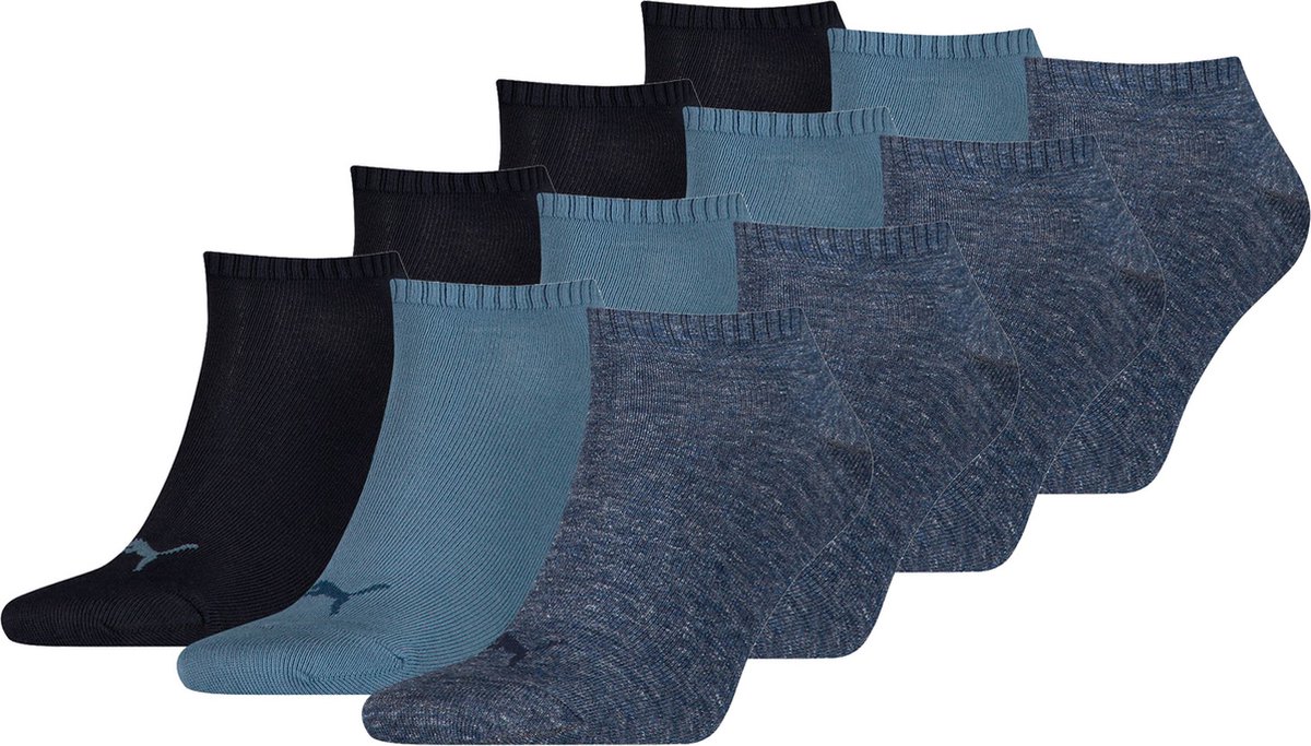 SOKKEN 12 paar Puma sneaker onzichtbare sokken 49 Unisex sokken voor dames en heren Blauw