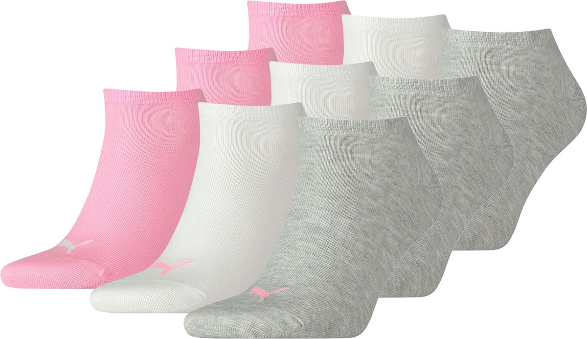 SOKKEN 9 paar Puma sneaker onzichtbare sokken 49 Unisex sokken voor dames en heren Roze