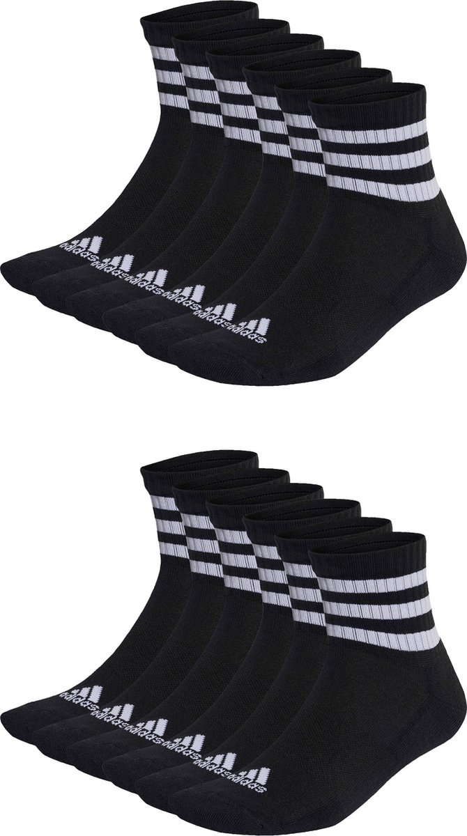 12 paar adidas C Sportswear MID 12p Mid Cut sokken uniseks sportsokken Zwart