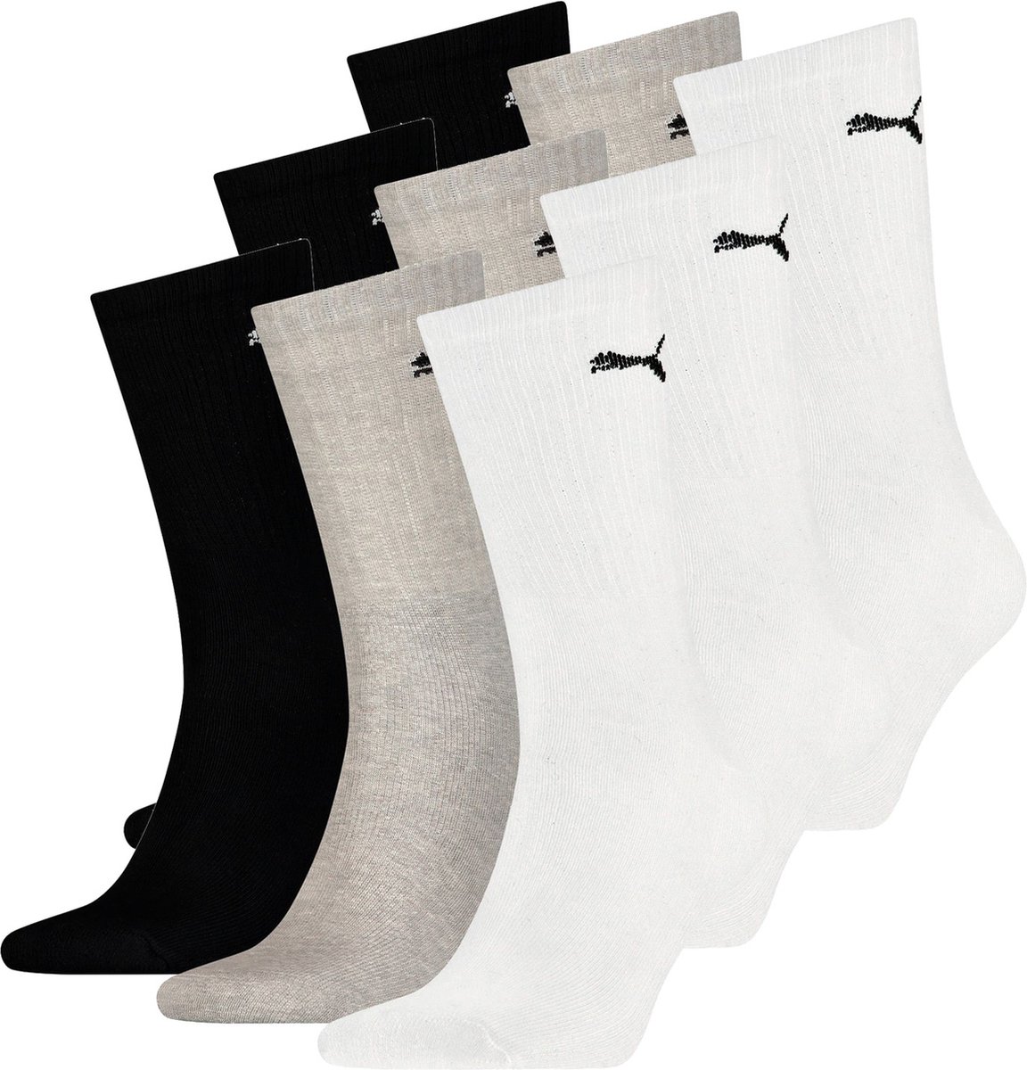 SOKKEN 9 paar Puma sportsokken tennissokken 49 Unisex voor hem en haar Zwart