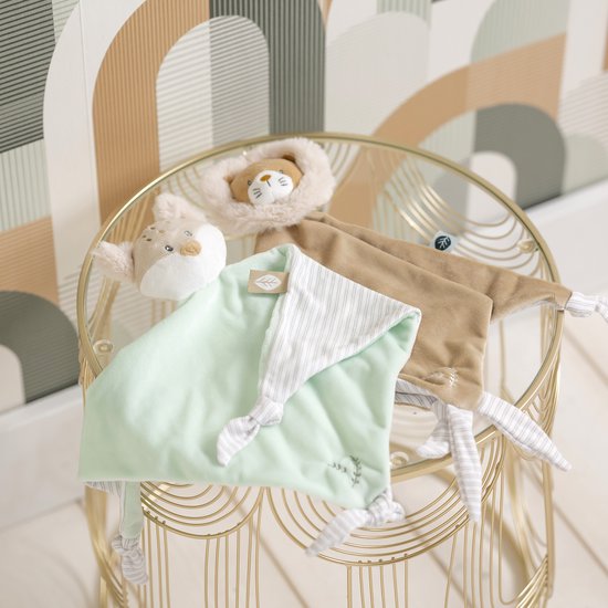 Nattou FLO, ERNEST & OLI Maxi Knuffeldoekje - Vos - 62 cm - Munt Groen van Nattou — afbeelding 5