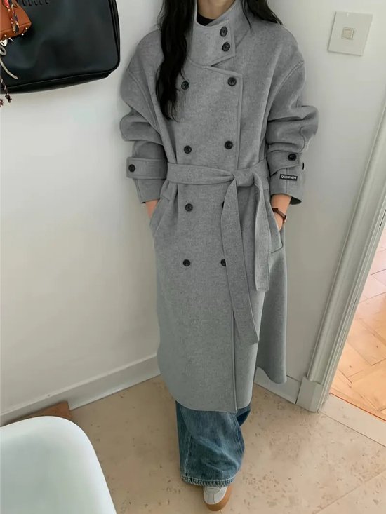 Bovista Manteaux Femme - Mi-manteau - Veste - Manteau tailleur - Trench-coat - Pardessus - Pardessus - Hiver - Grijs - S