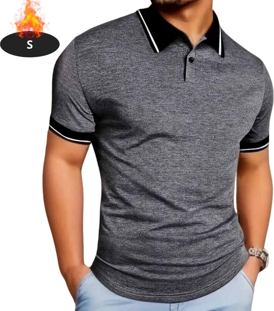 Nivard Poloshirt Heren T-Shirt Heren Shirt Overhemd Polo Shirt Grijs