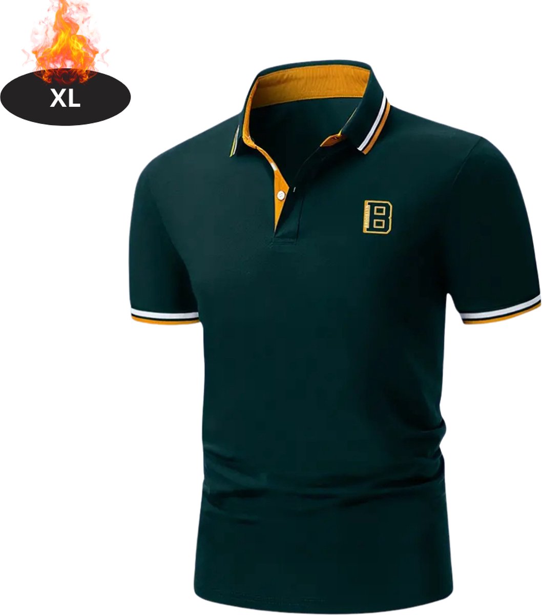 Nivard Poloshirt Heren T-Shirt Heren Shirt Overhemd Polo Shirt Donkergroen