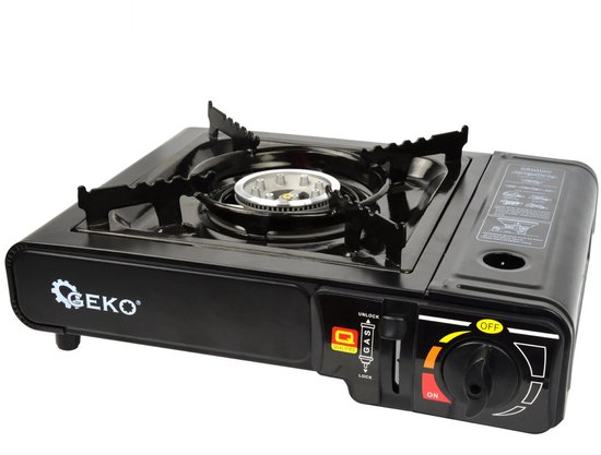 GEKO Compacte campingkooktoestel - 2,5 kW - draagbaar - matzwart - met draagkoffer van Merkloos — afbeelding 5