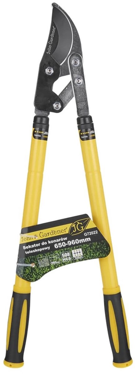 GEKO Telescopische takkenschaar - HCS staal - Teflon coating - 650-960 mm - Ergonomische grip van Geko — afbeelding 3