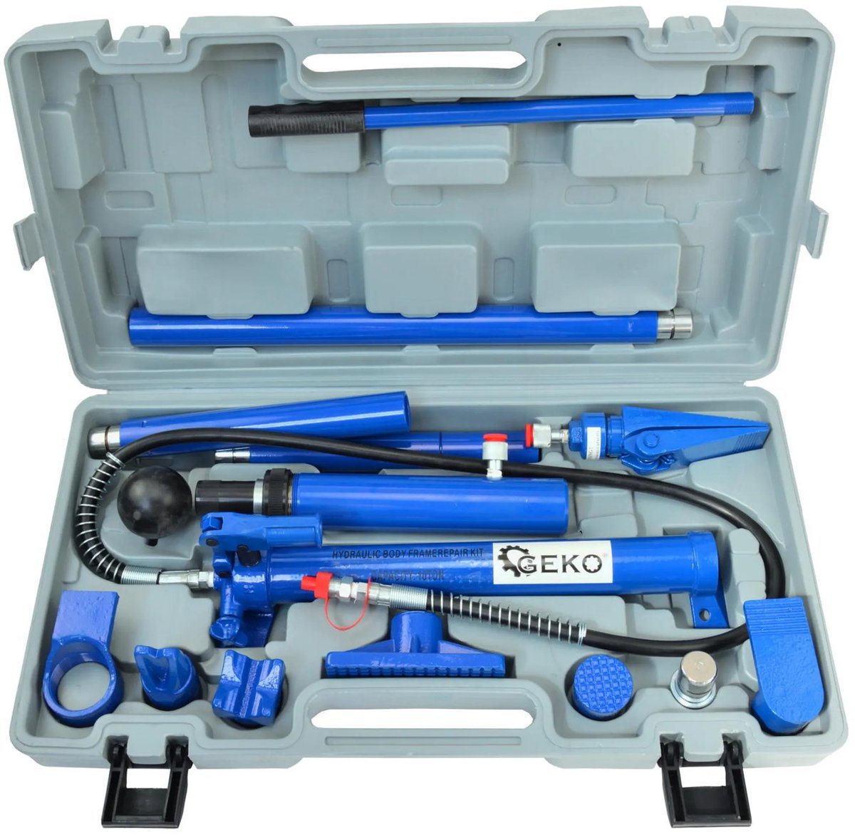 GEKO Hydraulische carrosserie reparatieset - 10 ton capaciteit - veelzijdig gebruik - robuust ontwerp