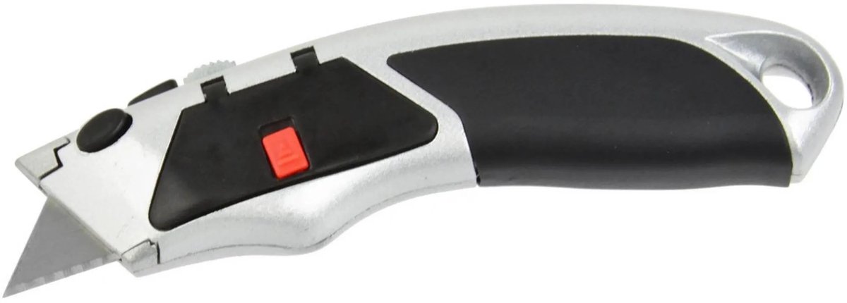 GEKO Aluminium hobbymes - trapeziumblad - antislip greep - 19 mm - incl. 5 messen