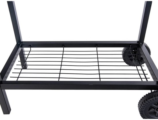 GEKO Barbecue met Thermometer - Vatenmodel - Opvouwbare Planken - Zwart - 71x45 cm Grillrooster van GEKO — afbeelding 5