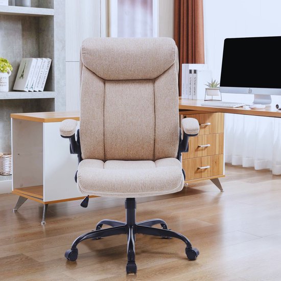 Bureaustoel, Ergonomische Draaistoel, Computerstoel, Netbekleding, In 4 Stappen Verstelbare Rugleuning Belastbaar Tot 120 Kg Zwart