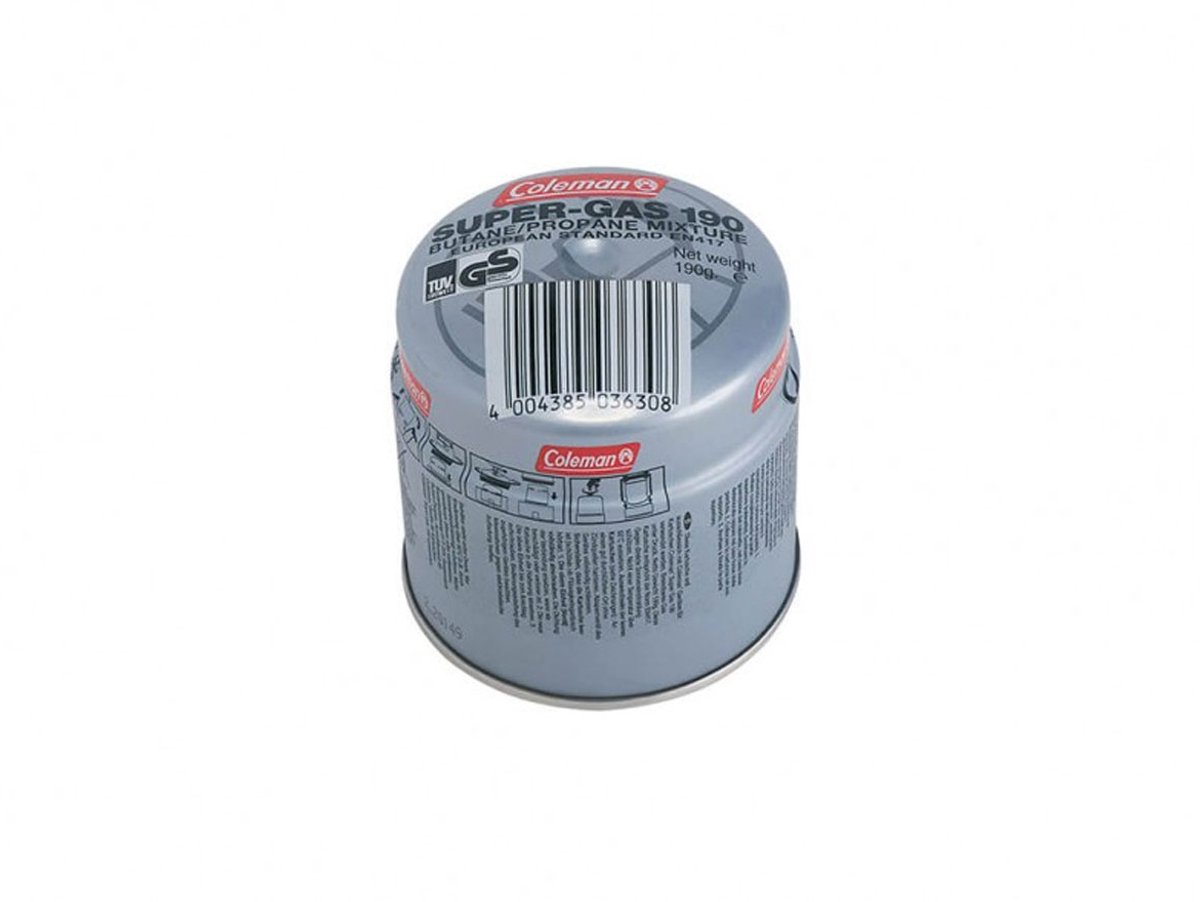 Coleman - Prik gas cartouche met veiligheidsventiel 190g - Metaal - Propaan - Butaan - Gasbus
