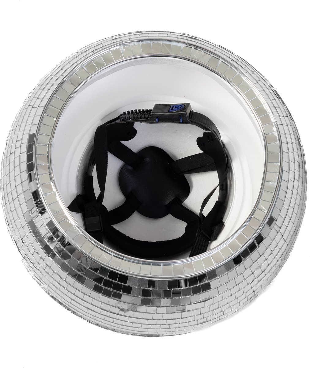 Casque De Boule Disco à Paillettes Argentées - Casque De