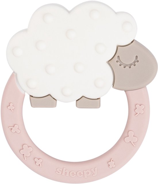 Done by Deer Bijtring Schaap Sheepy Powder Roze van Done by Deer — afbeelding 4