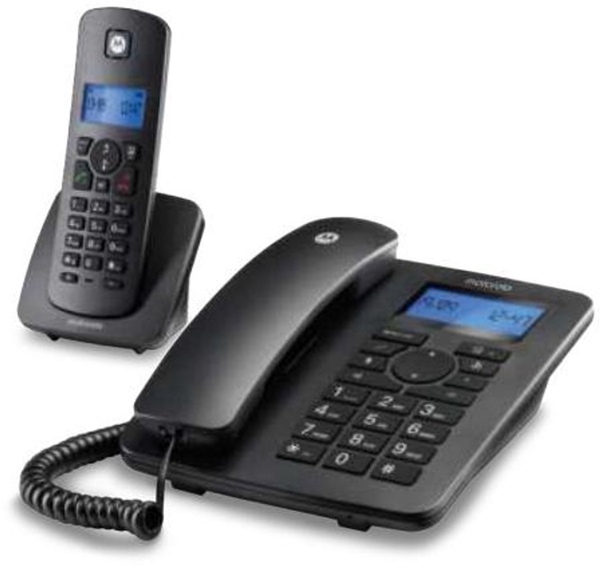 Motorola C4201, Analoge-/DECT-telefoon, Bekabelde & draadloze handset, Nummerherkenning, Zwart